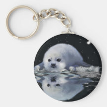 S.O.S. SAVE OUR HARP SEALS KEYCHAINS