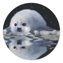 S.O.S. SAVE OUR HARP SEALS stickers by RavenSpiritPrints S.O.S. SAVE OUR HARP SEALS stickers