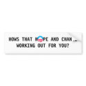 S-RoundObamaSymbol, HOWS THAT H PE AND CHANGE ... bumper stickers by toocountry4u55 S-RoundObamaSymbol, HOWS THAT H PE AND CHANGE ... bumper stickers
