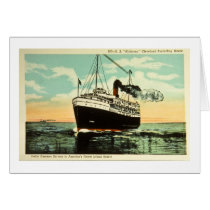 S.S. Alabama, Cleveland Put-In-Bay Route Greeting Card