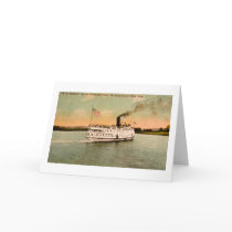 S.S. Hartford up the Connecticut River Greeting Card