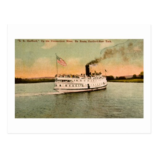 S.S. Hartford up the Connecticut River Post Cards