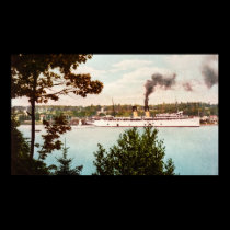 S.S. Northland Leaving Harbor Springs, Michigan posters