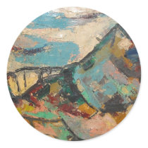 S Shano Color Mountain Round Stickers