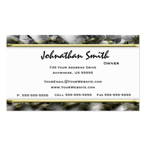 S Style Camouflage Deer Taxidermy Business Cards (back side)