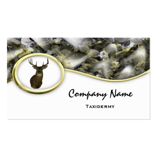 S Style Camouflage Deer Taxidermy Business Cards (front side)