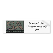 SA Logo JD, Because we're better than your mom'... Bumper Stickers