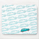 Saab 95 retro mousepad - aqua