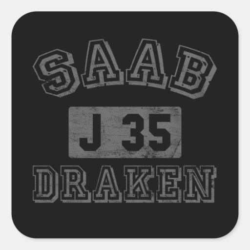 Saab Draken Square Sticker