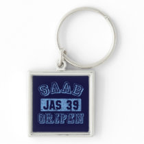 Saab Gripen - BLUE Keychain