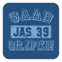 Saab Gripen - BLUE Square Stickers