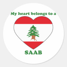 Saab Round Stickers