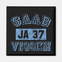 Saab Viggen - BLUE Refrigerator Magnets