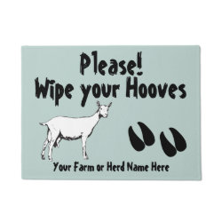 Saanen Dairy Goat Wipe your Hooves CHOOSE COLOR Doormat