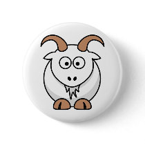 Saanen Goat Pinback Button