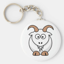 Saanen Goat keychains