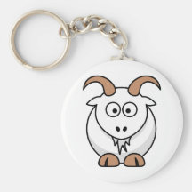 Saanen Goat Key Chains