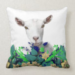 Saanen Goat Painting Herd Name Goat Pillow pillows