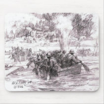 Saar River under fire mousepads by Visionsfromafoxhole Saar River under fire mousepads