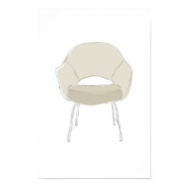 Saarinen S series chair scribble vector posters