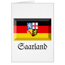 Saarland Flag Gem cards