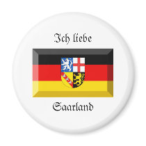 Saarland Flag Gem magnets by Vexillophile Saarland Flag Gem magnets