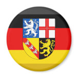Saarland Flag Gem Magnets