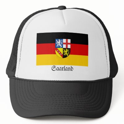 Saarland Flag Trucker Hats by wesleyowns