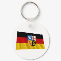 Saarland Flag keychains by Vexillophile Saarland Flag keychains
