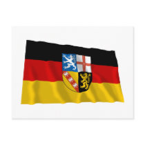 Saarland Flag postcards by Vexillophile Saarland Flag postcards