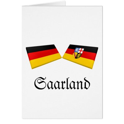 Saarland, Germany Flag Tiles Cards by Vexillophile