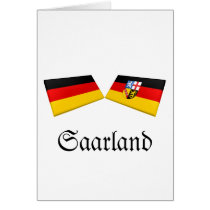 Saarland, Germany Flag Tiles cards