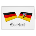 Saarland, Germany Flag Tiles cards