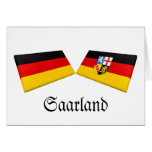 Saarland, Germany Flag Tiles Cards