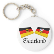 Saarland, Germany Flag Tiles Key Chains