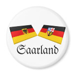 Saarland, Germany Flag Tiles Fridge Magnet