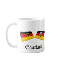 Saarland, Germany Flag Tiles mugs