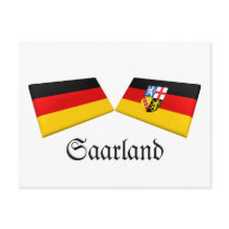 Saarland, Germany Flag Tiles postcards by Vexillophile Saarland, Germany Flag Tiles postcards