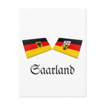 Saarland, Germany Flag Tiles postcards by Vexillophile Saarland, Germany Flag Tiles postcards