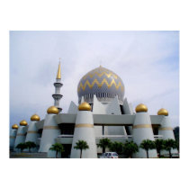 Sabah Mosque, Kota Malaysia Print on Canvas