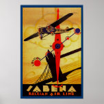 Sabena Art Deco Compass Poster