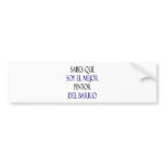 Sabes Que Soy El Mejor Pintor Del Barrio Bumper Sticker