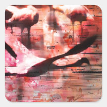 Sabiduría del flamenco calcomanía cuadrada personalizada