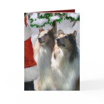 Sable Rough Collie Christmas Gifts cards