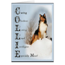 Sable Rough Collie Gifts Card