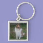 Sable Rough Collie keychains