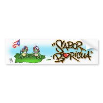 Sabor Boricua "Coqui" Bumper sticker