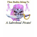 Sabrehood Pirates Breast Cancer Support T Shirt