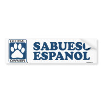 SABUESO ESPANOL_Blue bumper stickers by GenuineDogOwner SABUESO ESPANOL_Blue bumper stickers