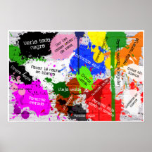 Sacándole los colores al español posters